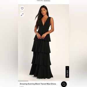 Black Tiered Maxi Dress